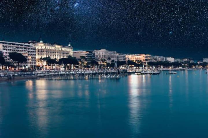 Cannes Plage 2Mn/45M2/Vue Mer/Inernet/Clim/Parking Prive Exterior photo